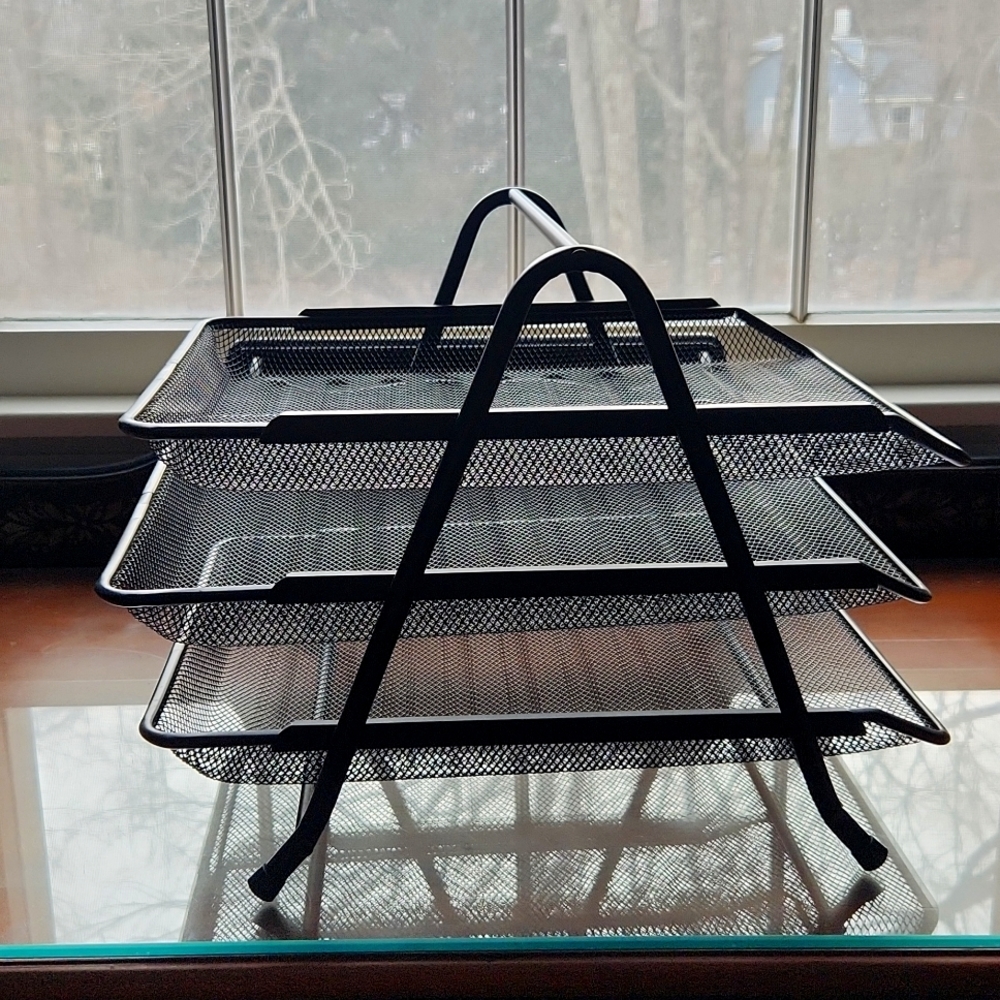 Three tray sliding storage